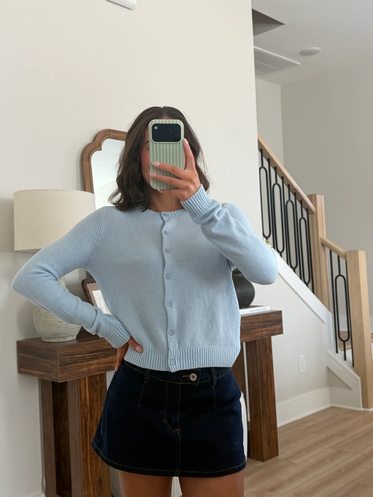 Blue Lagoon Crew Neck Cardigan