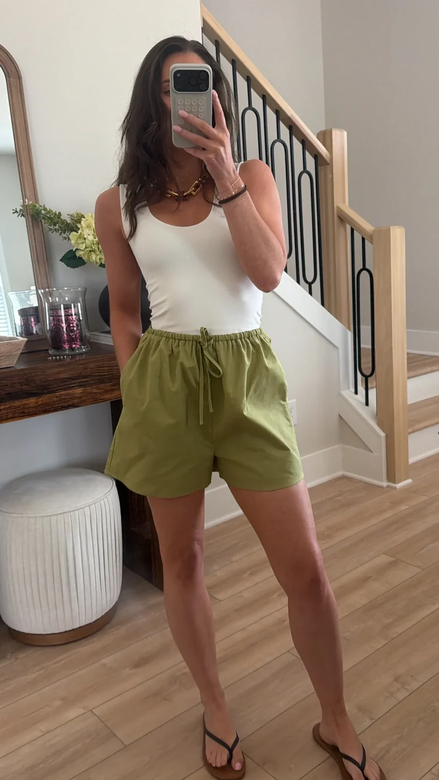 View 2: Seaside Linen Drawstring Shorts