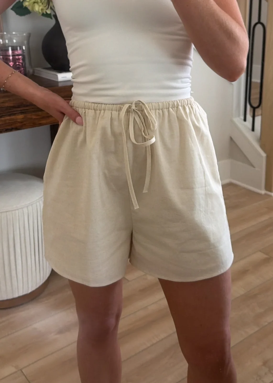 Seaside Linen Drawstring Shorts