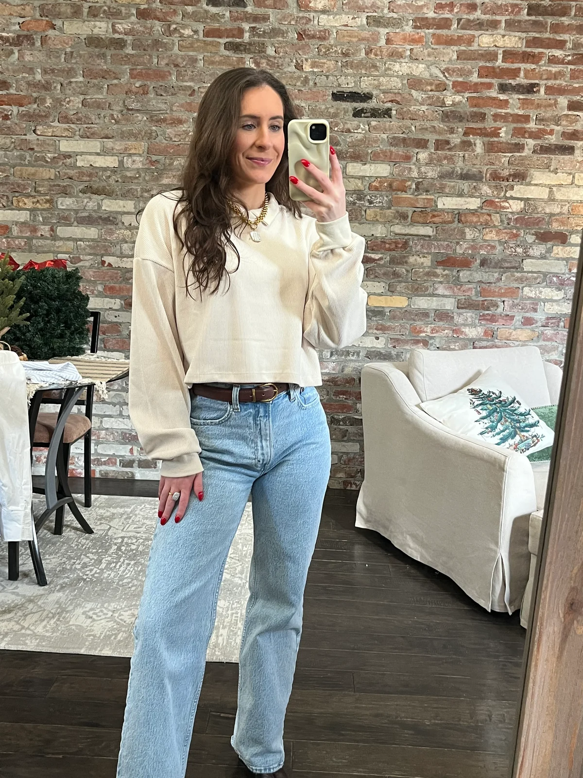 Florence Collared Ribbed Knit Top