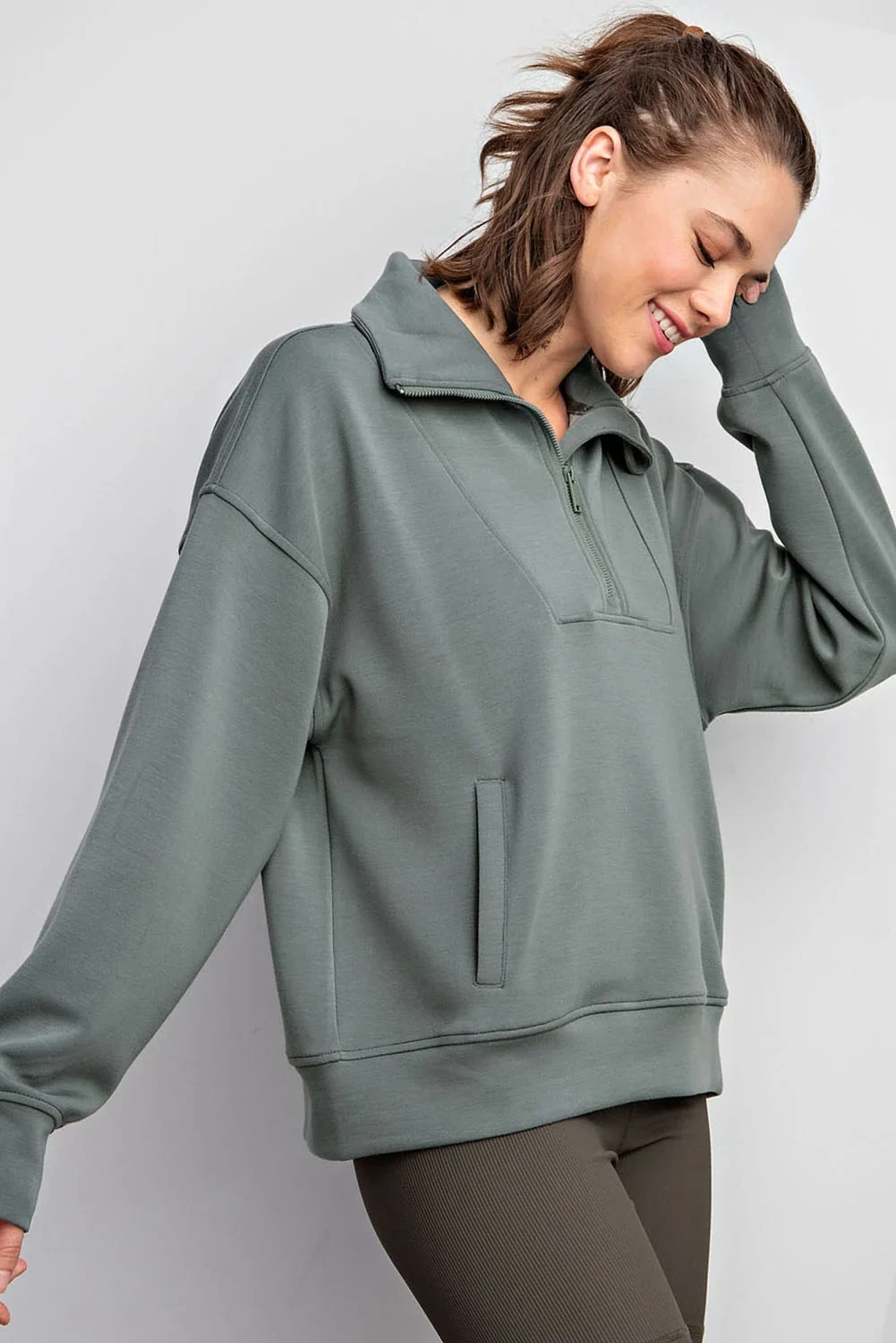 View 11: Roam Free Modal Quarter Zip Pullover