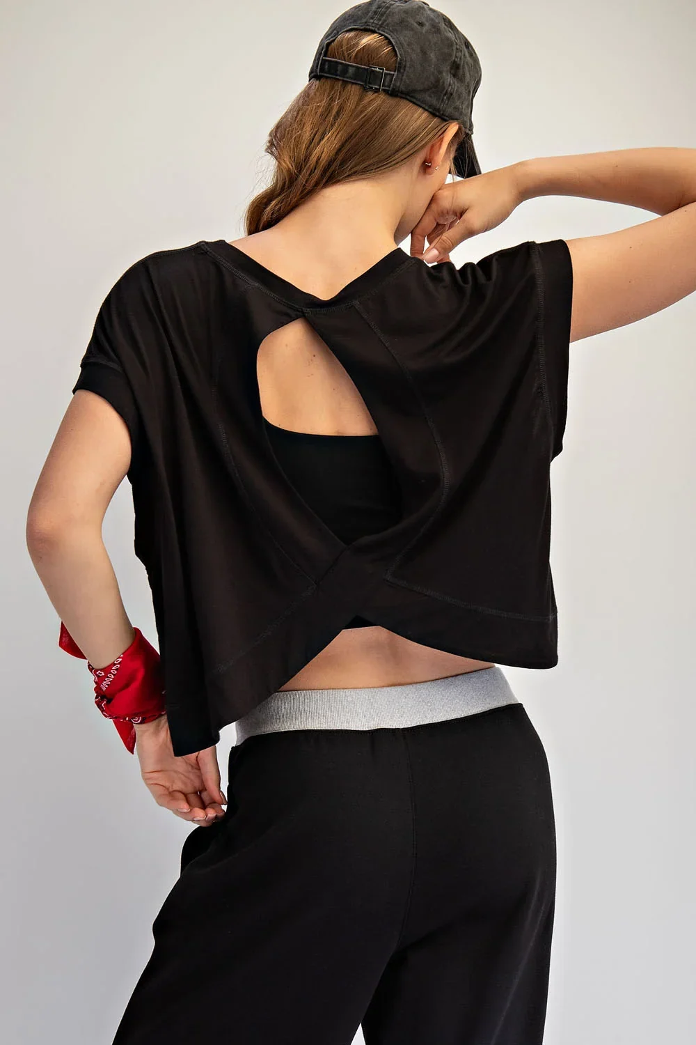View 3: Airflow Open-Back Athleisure Tee