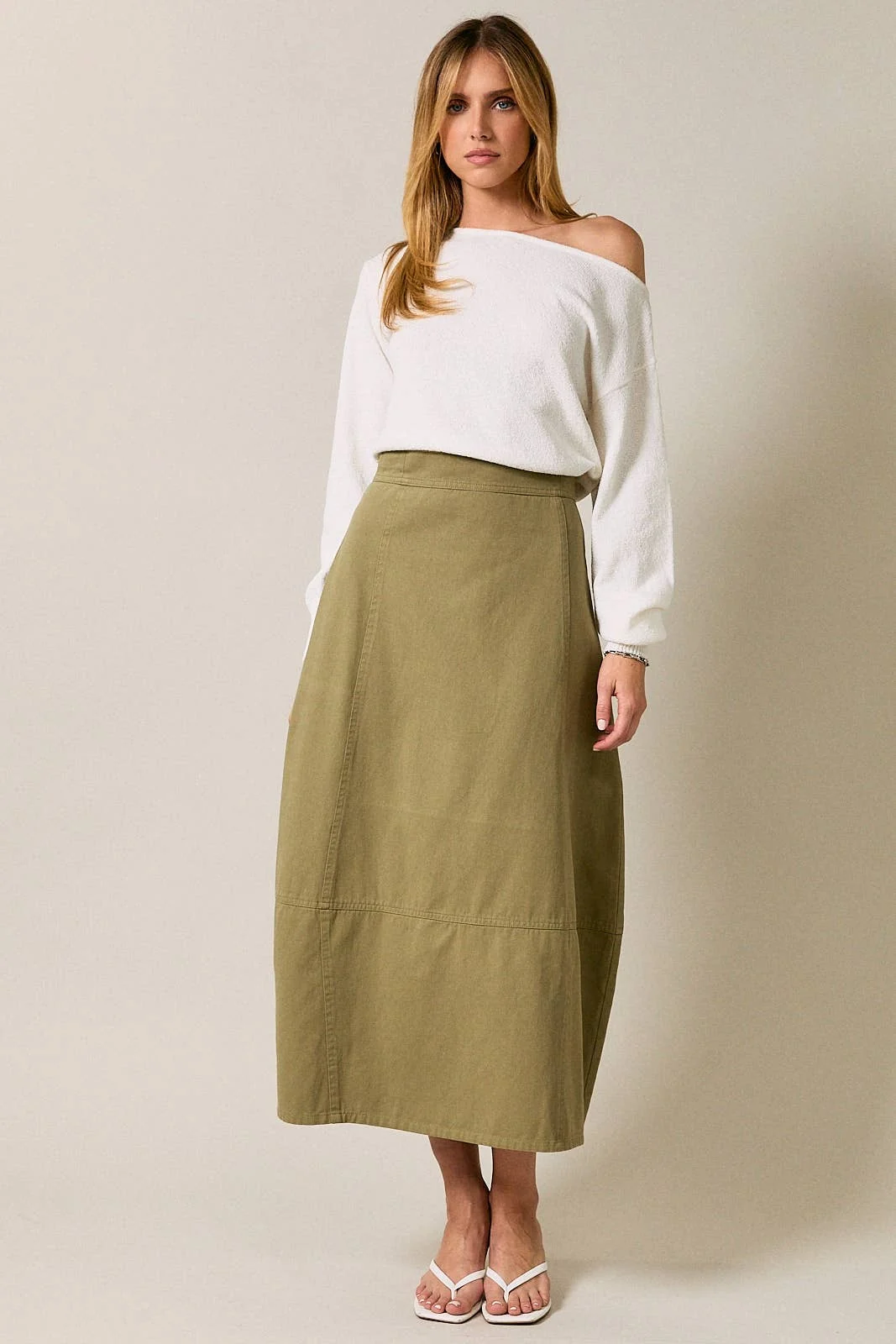 Juniper Barrel Midi Skirt