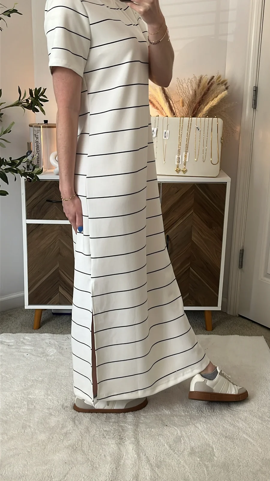 Roam Free Striped Scuba Dress