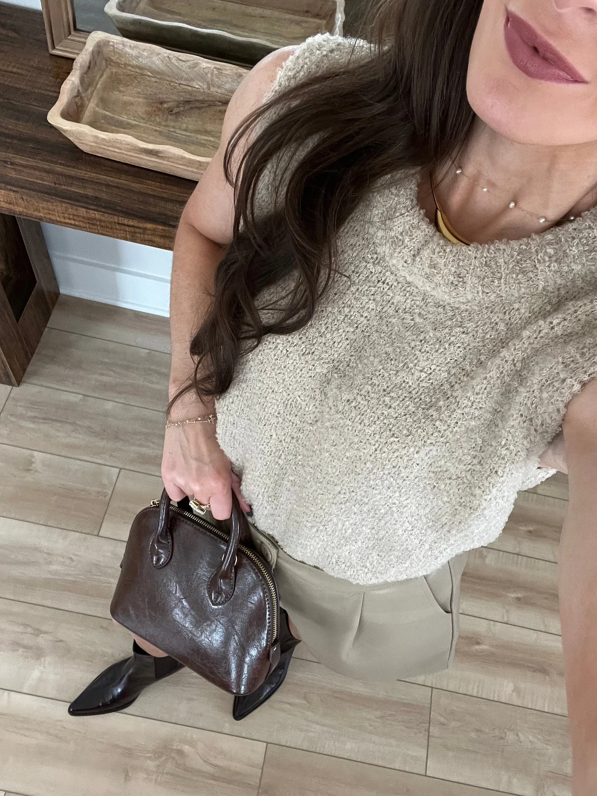 Champagne France Leather Shorts