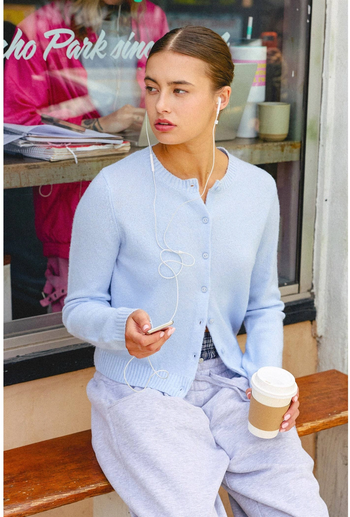 Blue Lagoon Crew Neck Cardigan