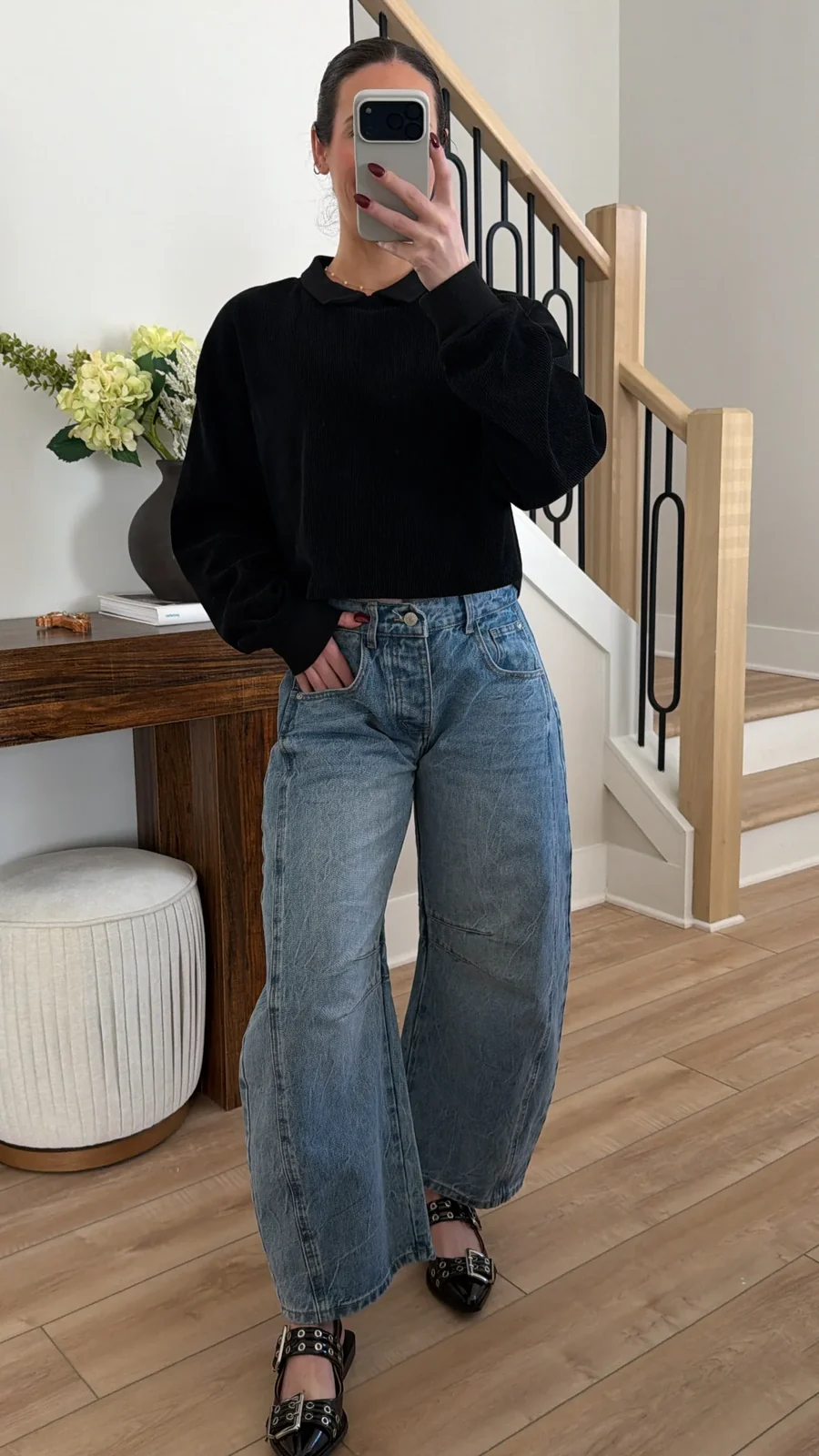 Florence Collared Ribbed Knit Top